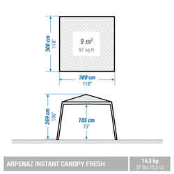 Στέγαστρο Camping - Arpenaz Fresh Instant Canopy - 8 ατόμων