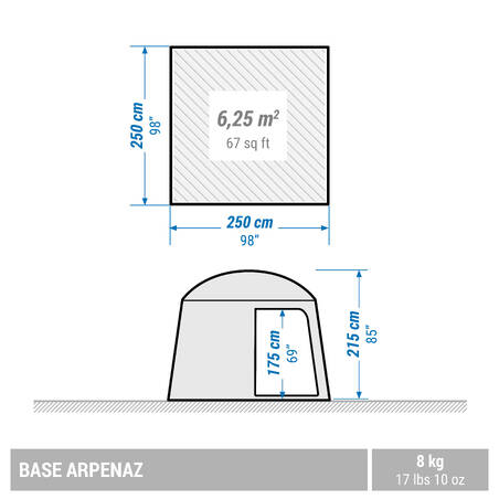 Tenda Arpenaz BASE Ruang Keluarga - 6 Orang