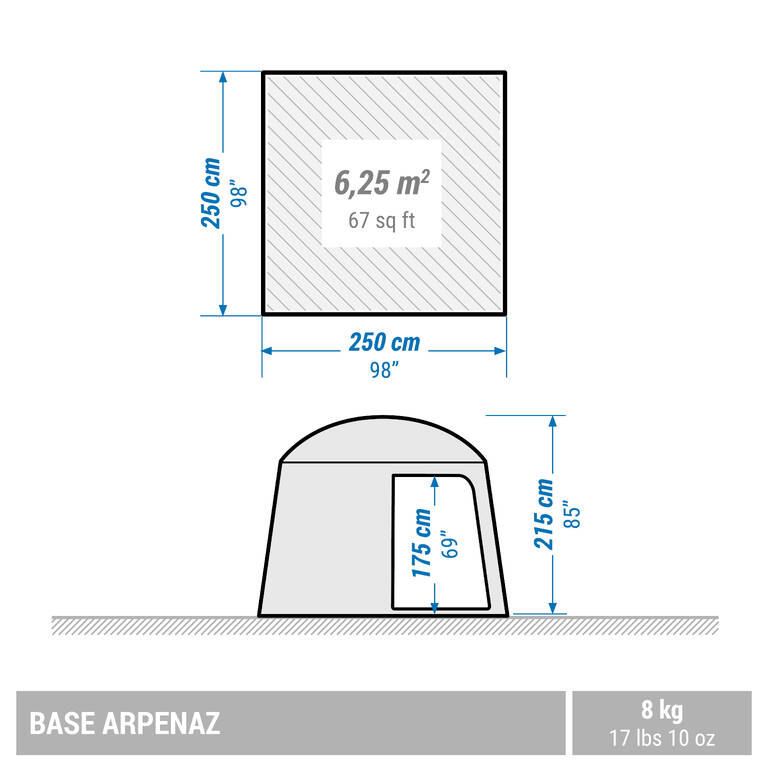 Tenda Arpenaz BASE Ruang Keluarga - 6 Orang