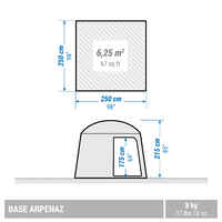 Carpa plegable habitáculo 6 personas UPF30 Arpenaz Base M