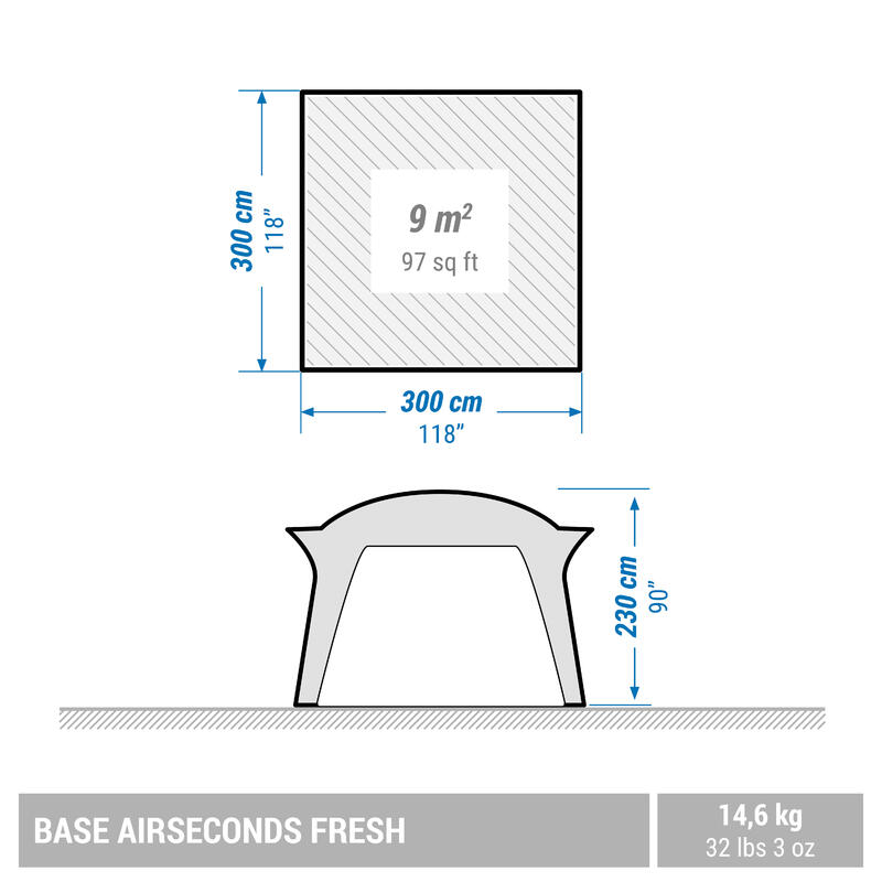 PRODUCTO OCASIÓN: CLASE B - Carpa hinchable habitáculo 8 personas UPF50+