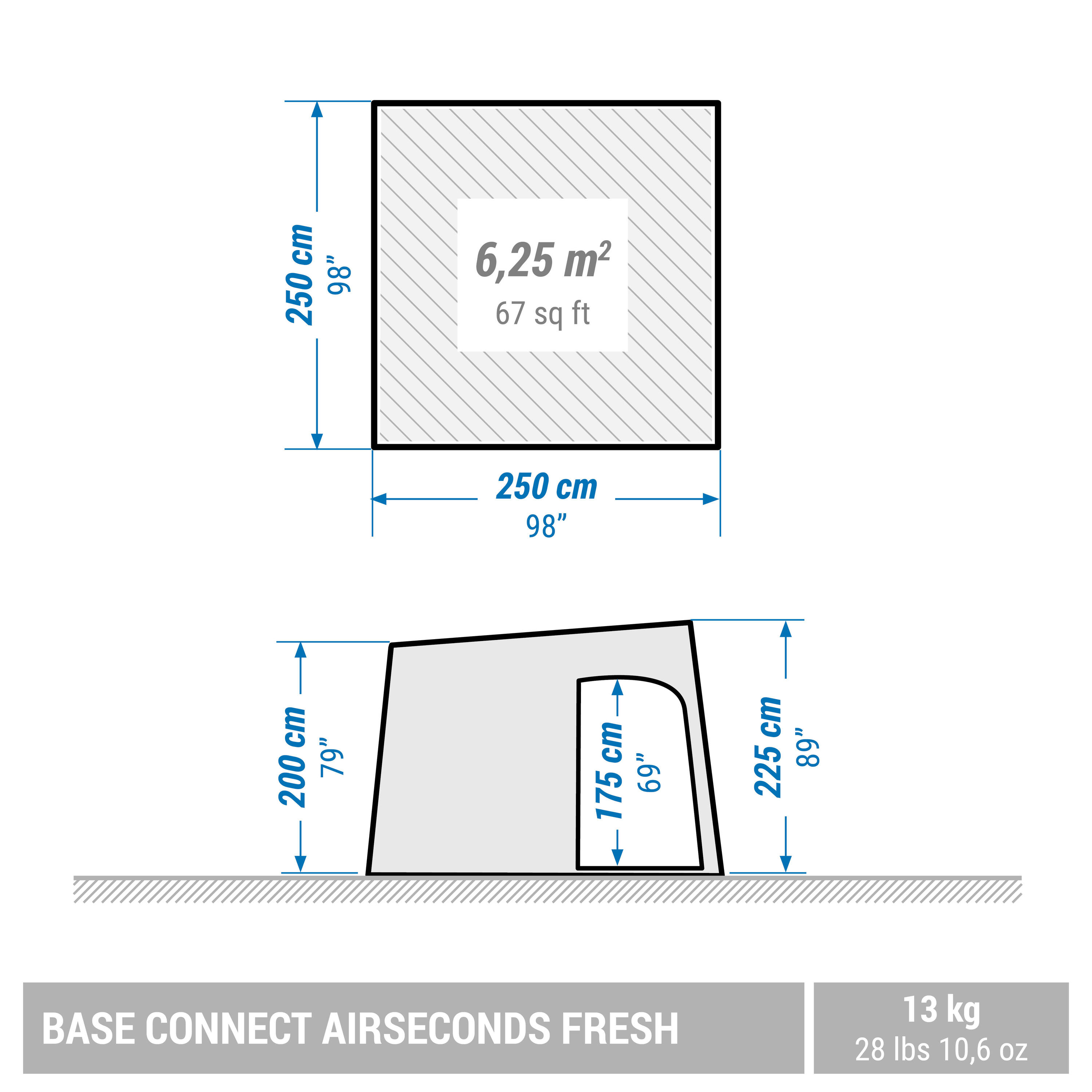 Inflatable Camping Living Room - Air Seconds Base Connect Fresh - 6 people 2/16