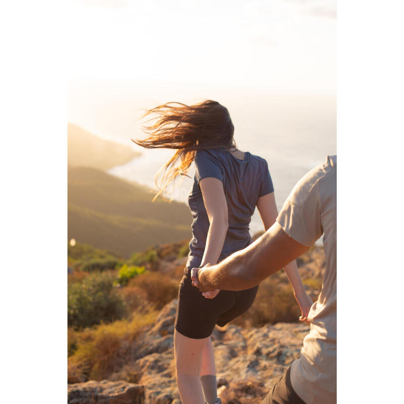 Women’s Mountain Walking Short-Sleeved T-Shirt MH100