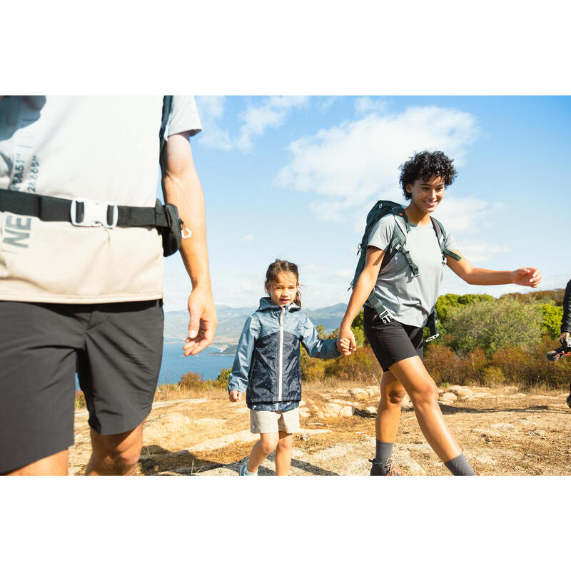 Geacă Impermeabilă Drumeție la munte MH100 Gri Copii -2-6 ani 