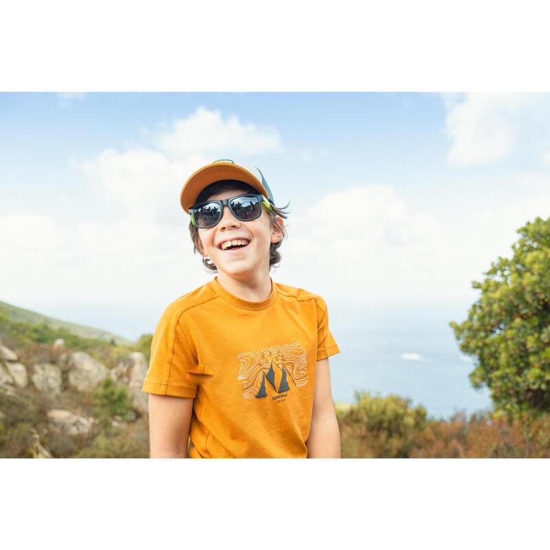 Sonnenbrille Wandern MH T140 für Kinder ab 10 Jahren Kategorie 3 gelb