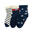 Chaussettes 100 Mid Lot 3 white/navy