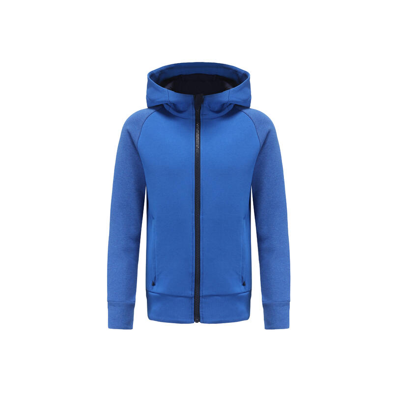 Kids' Breathable Zip-Up Cotton Hoodie 900 - Blue