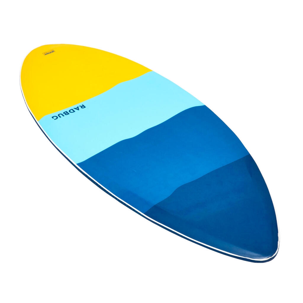 Skimboard enfant - 500 mousse bleu turquoise jaune