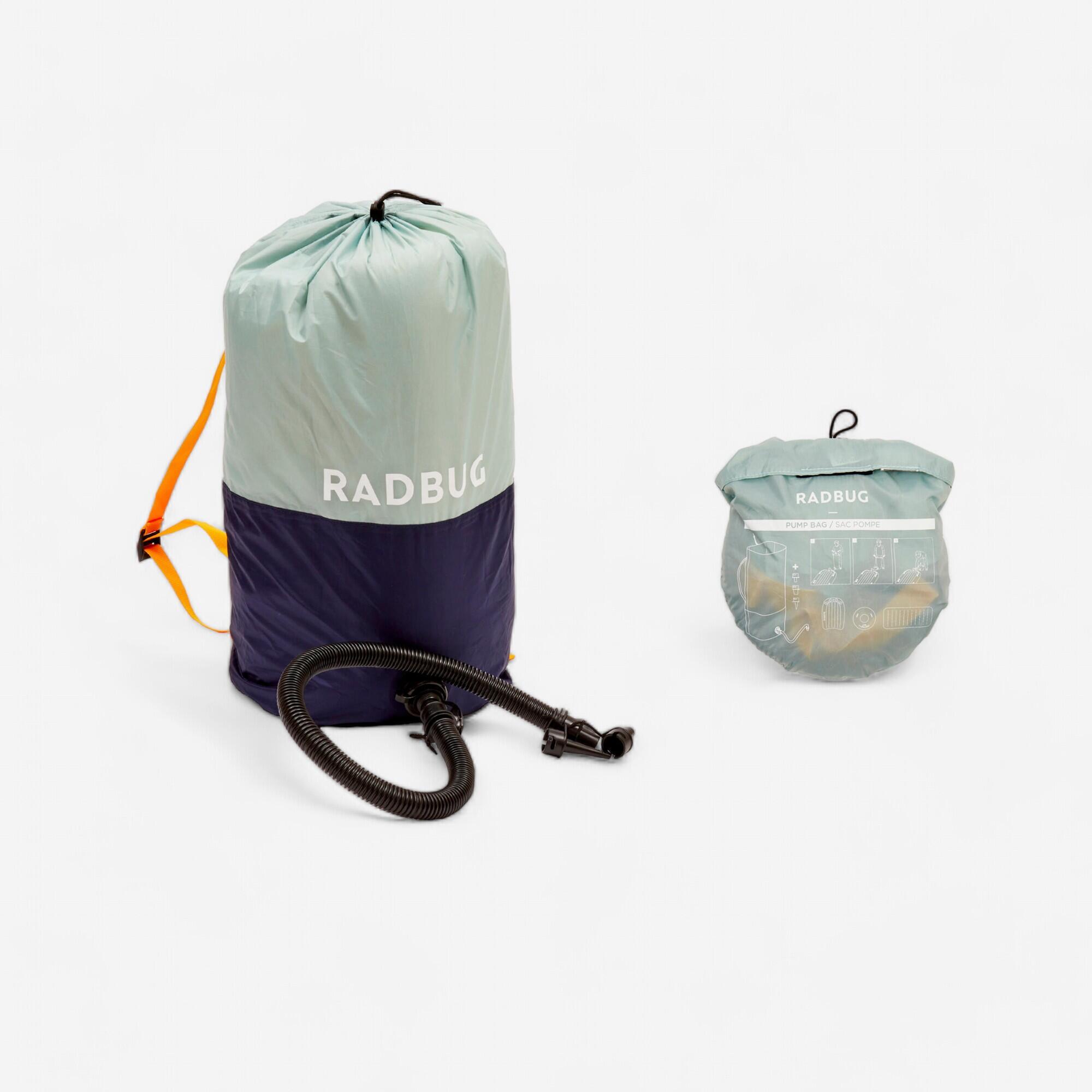 Mochila bomba azul verde