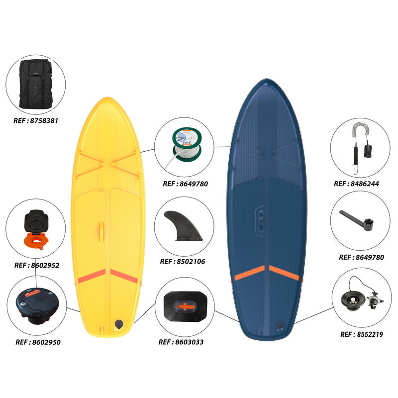 Tabla paddle surf hinchable (<80 kg) 1 personas 9". Pack: tabla, bomba y remo.