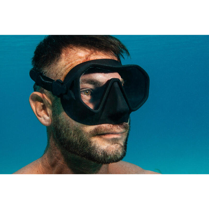 Maschera snorkeling 500 MONO nera