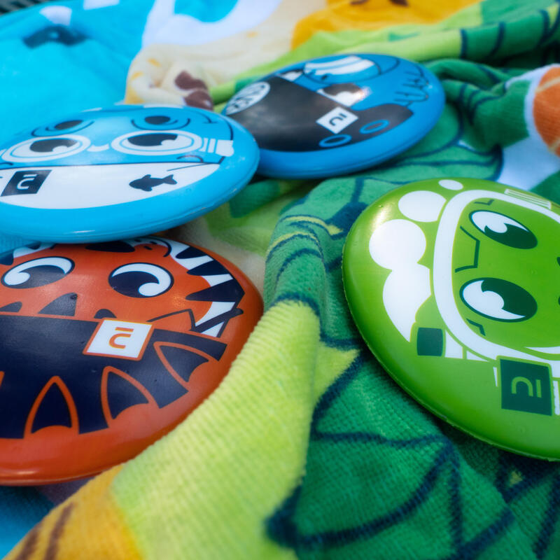 Speelset 2 frisbees en doelhanddoek