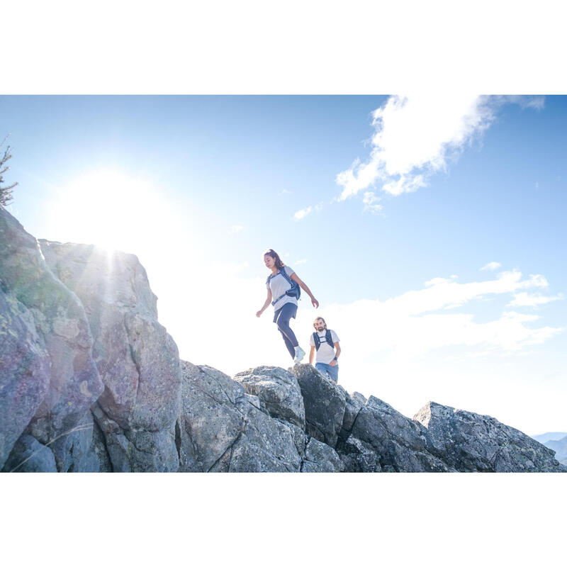Leggings mit Shorts Speed Hiking Wandern FH900 ultraleicht Damen blau 