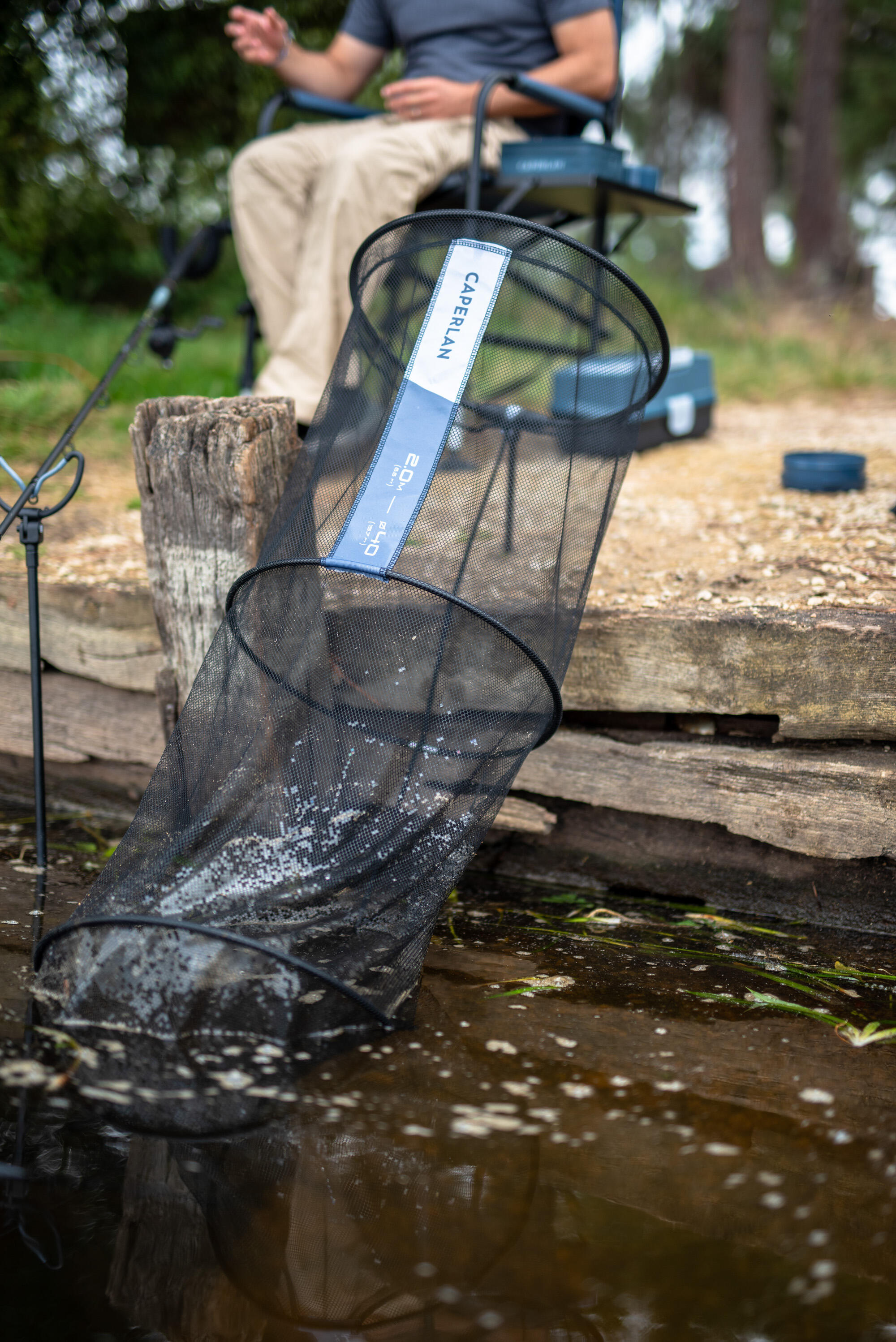 Bourriche De Pêche Lineaeffe – Ronde 150 Cm X 40 Cm, Filet, Cercles Renforcés, Anneau Orientable, Pour Mer, Rivière, étang