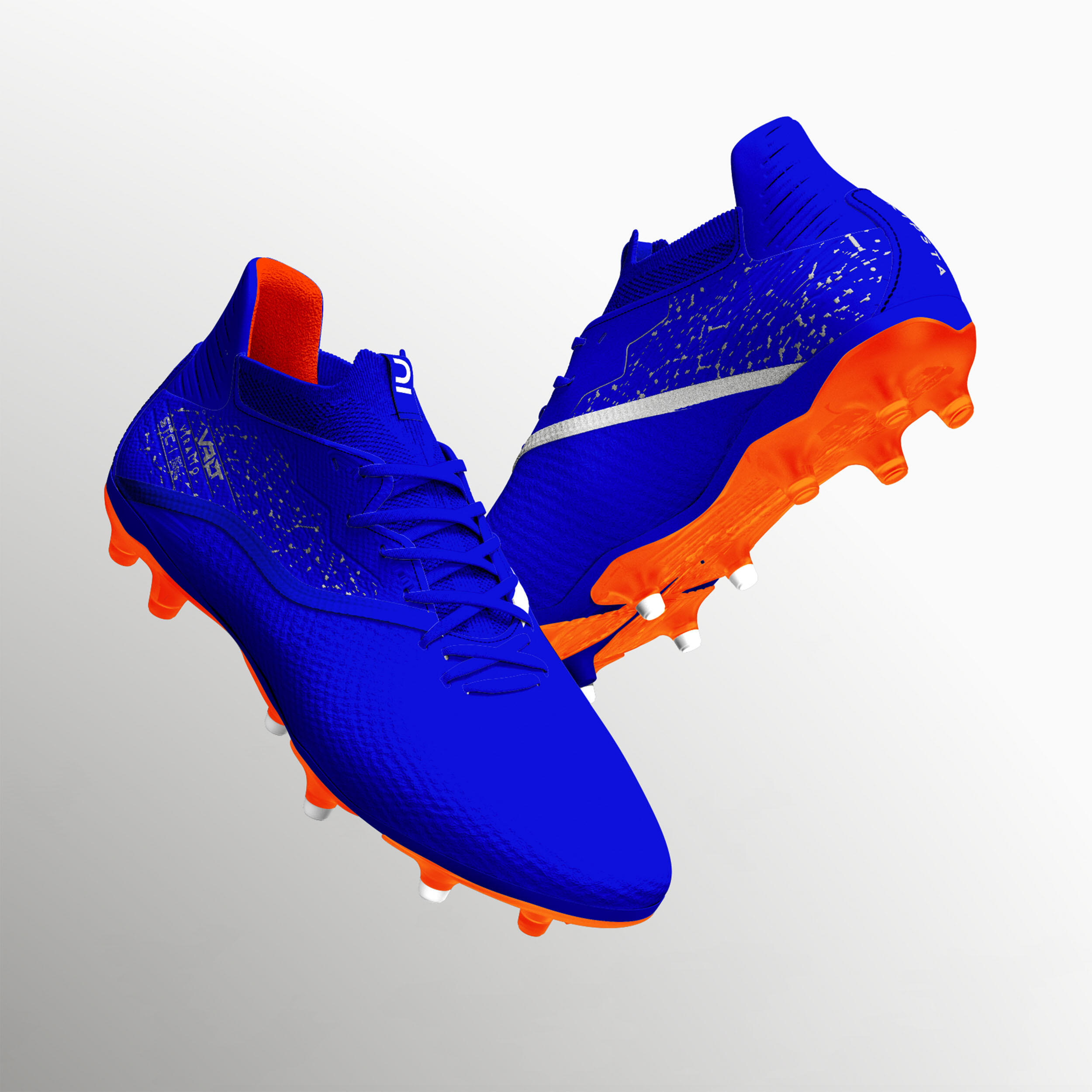 Scarpe calcio bambino VIRALTO III FG blu-arancione 14/16