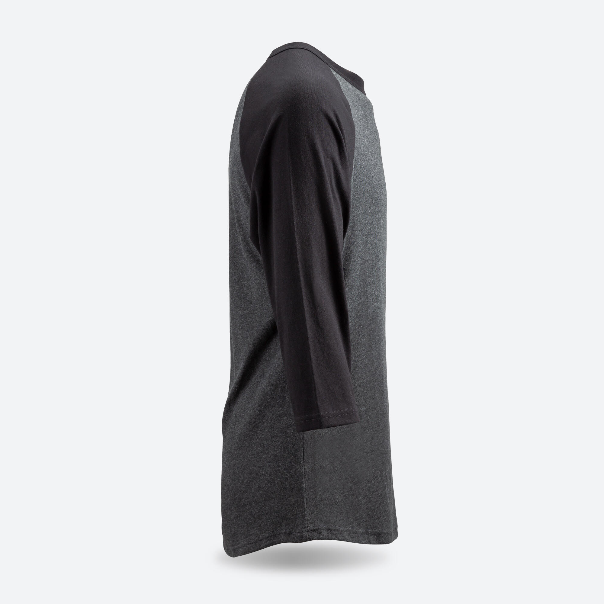 Men Baseball Long Sleeved TShirt - Grey & Black