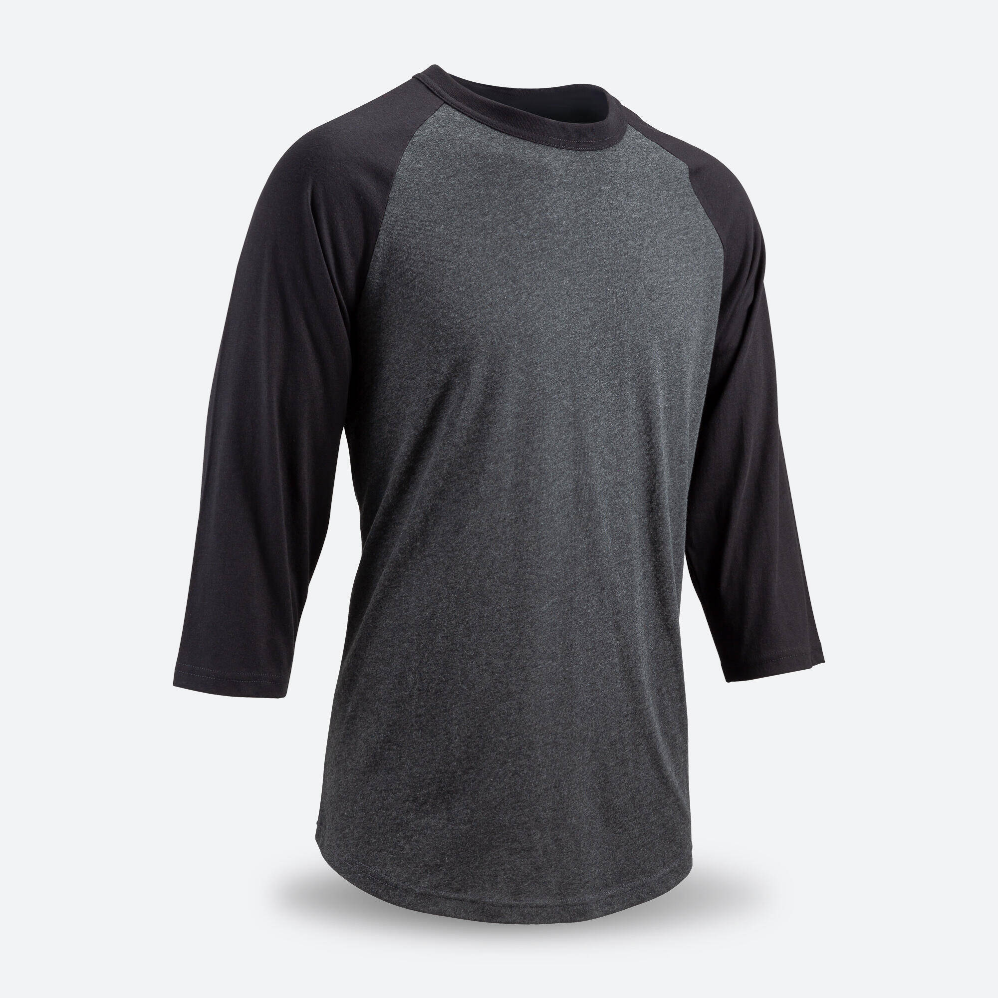 Men Baseball Long Sleeved TShirt - Grey & Black -  2