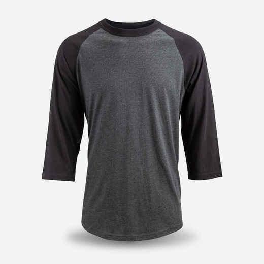 
      POLERA DE BÉISBOL HOMBRE BA550 GRIS/NEGRO
  