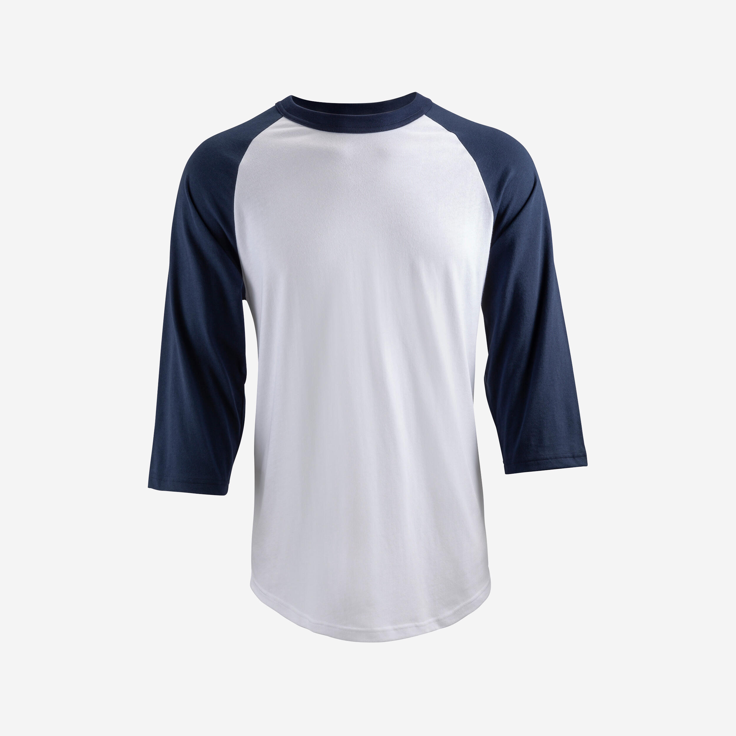 Men's/Women's Baseball Long Sleeve T-Shirt - BA550 white blue