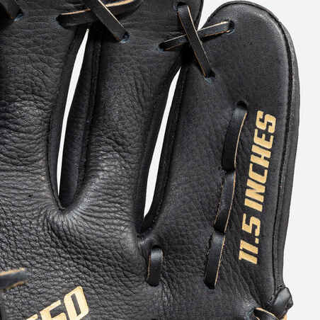 Baseball glove right-Hand Throw Adult - BA550 Black