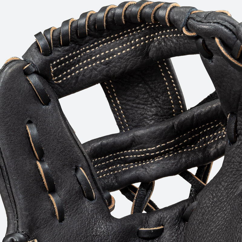 Baseball-Handschuh Erwachsene Rechtswerfer - BA550 schwarz 