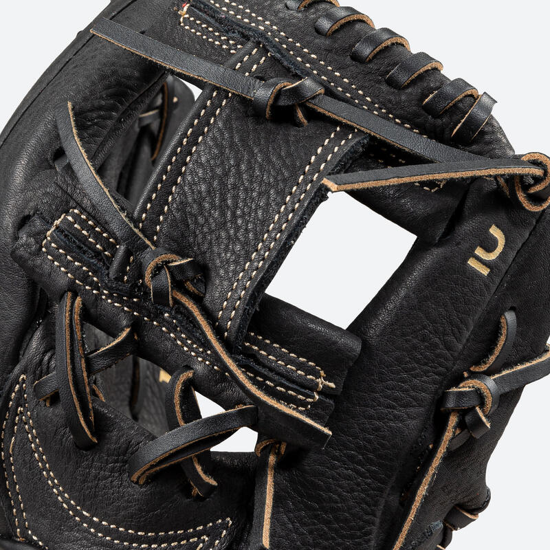 Baseball-Handschuh Erwachsene Rechtswerfer - BA550 schwarz 
