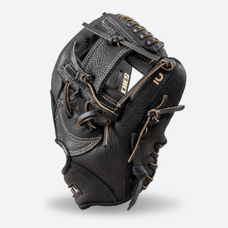 Crna rukavica za bejzbol BA 550 za odrasle (za desnoruke)