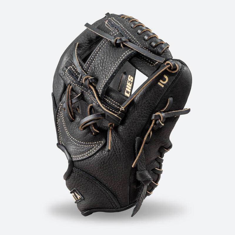 Baseball-Handschuh Erwachsene Rechtswerfer - BA550 schwarz 