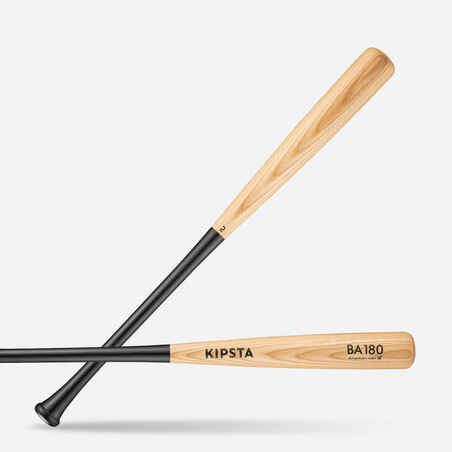 Bate de béisbol de madera negro de 30" o 33" BA180