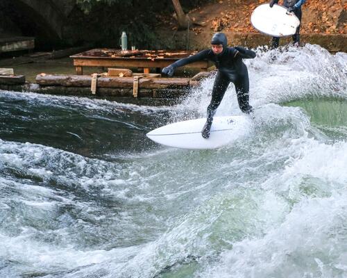 surfen in winter