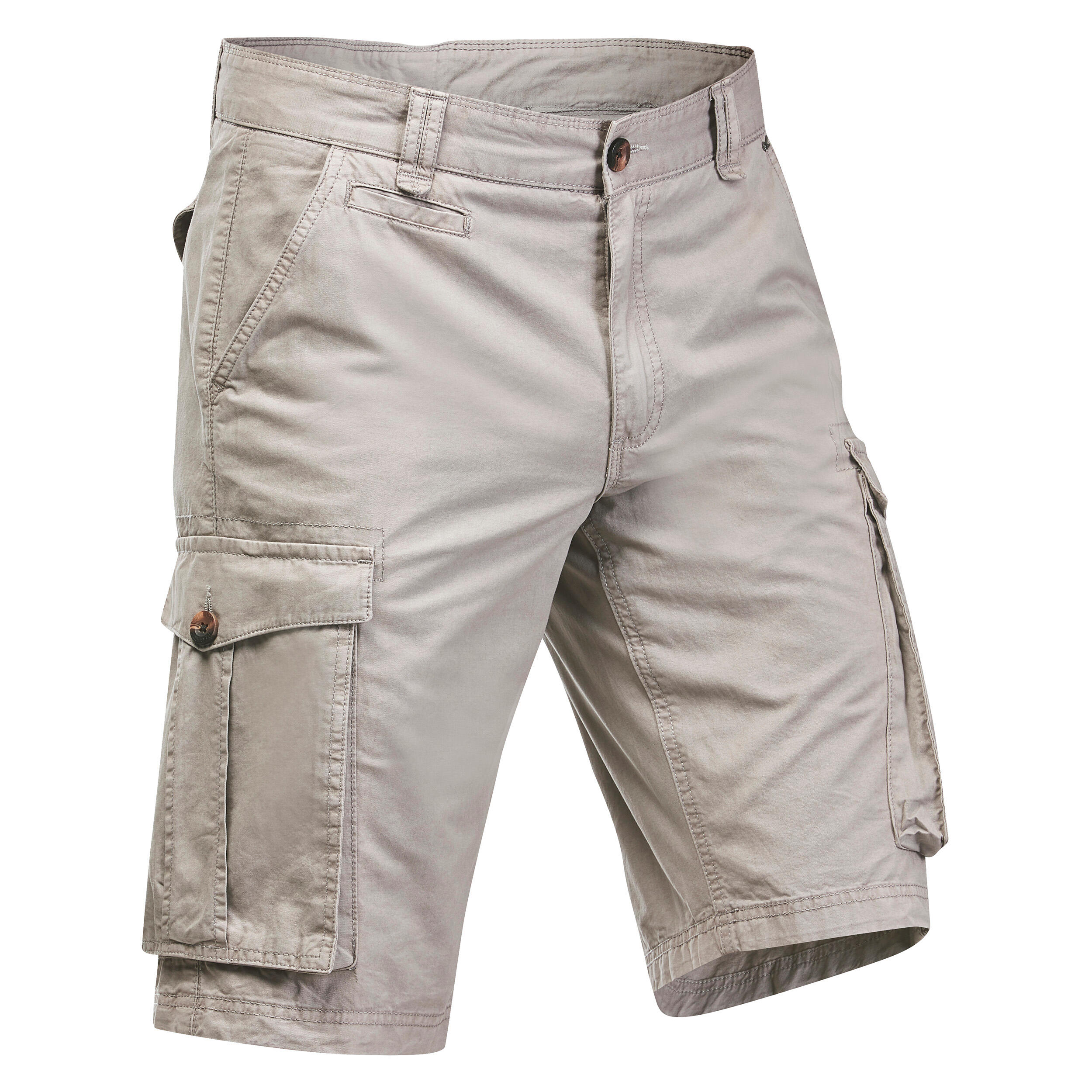 Short de trekking voyage CARGO SHOREBAY Beige/Gris - Homme 1/1