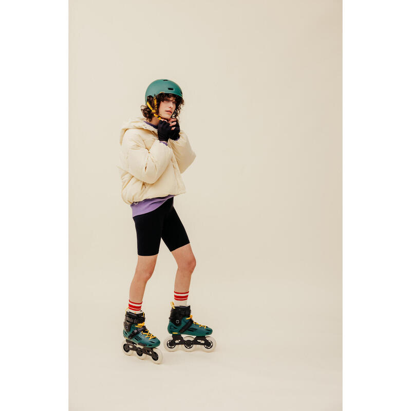 Patins em Linha Freeskate MF900 Adulto Verde Urbano