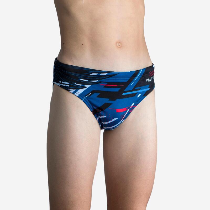 MAILLOT DE BAIN SLIP WATER POLO GARCON EAGLE BLEU