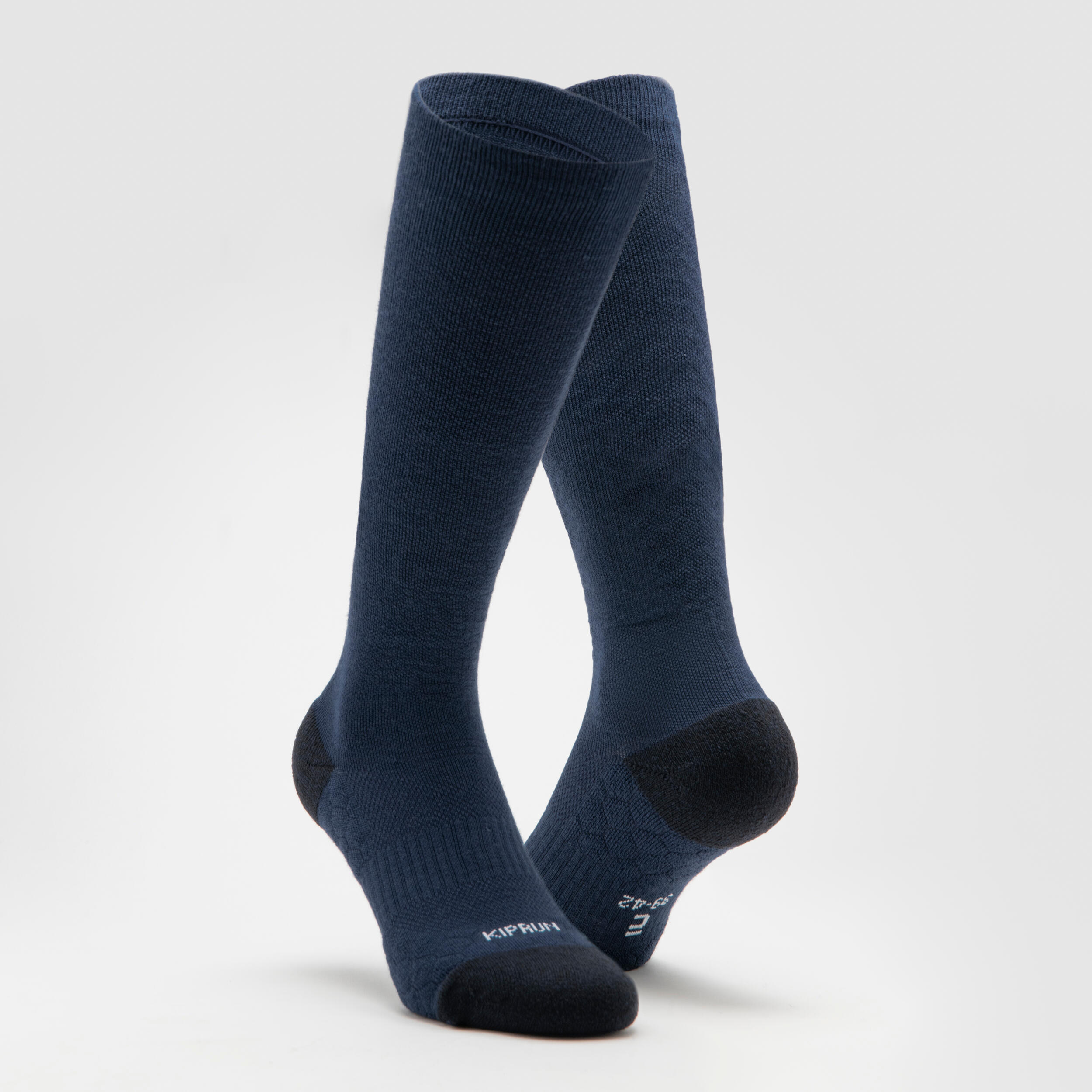 KIPRUN Running High Socks Run 900 Merino Wool - blue