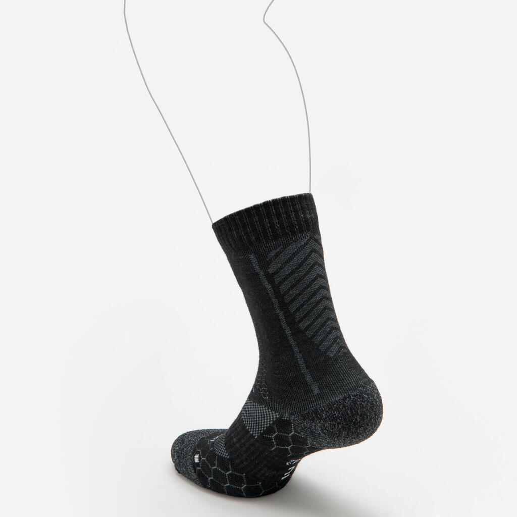 RUN900 MERINO WOOL MID-CALF RUNNING SOCKS - NAVY