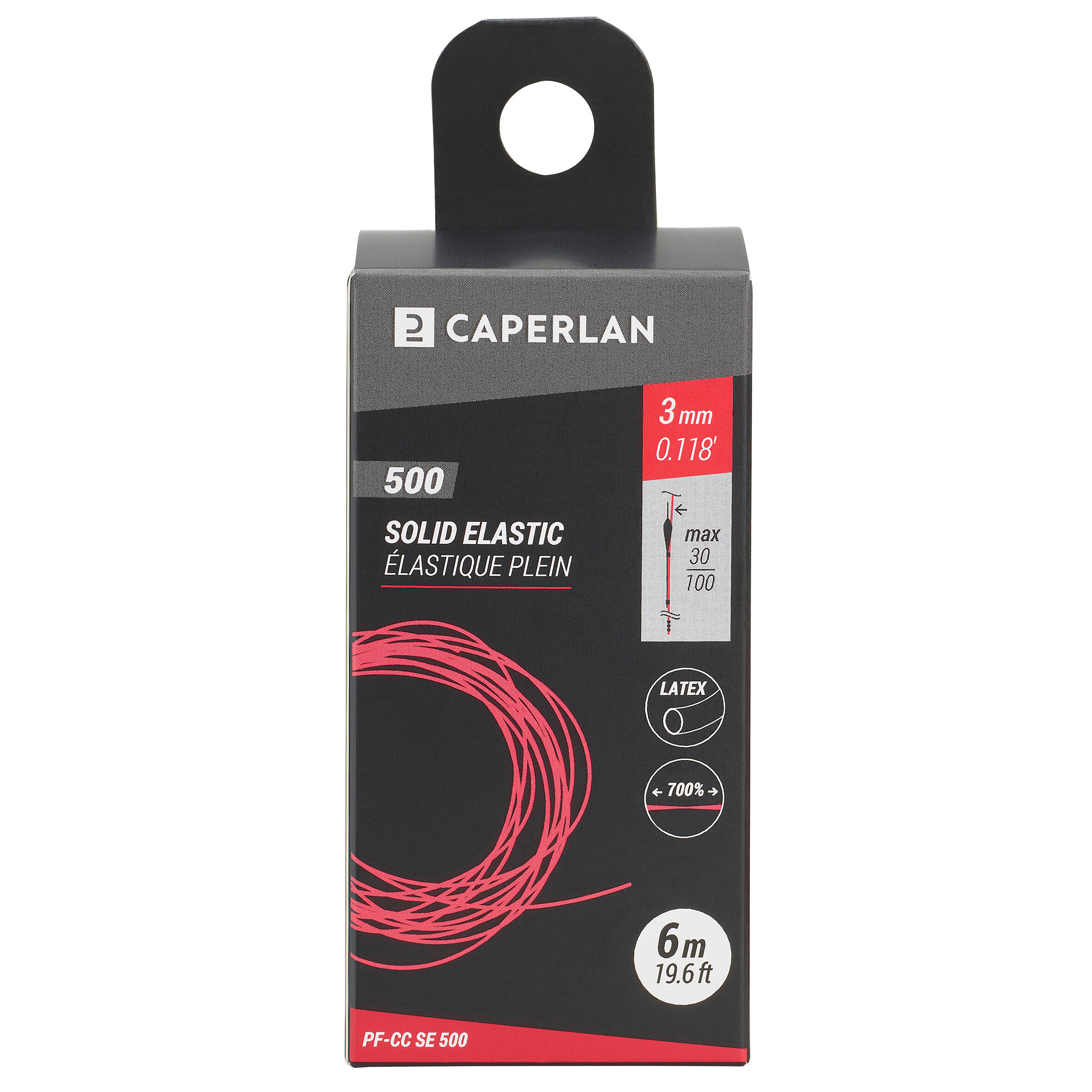 ELASTIQUE PLEIN EN LATEX PF CC SE 500 3MM 6M 3/9