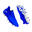 CHAUSSURES DE FOOTBALL ENFANT A LACETS VIRALTO I FG BLEU ET BLANC