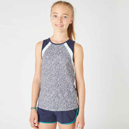 Girls' Breathable Tank Top S500 - Printed