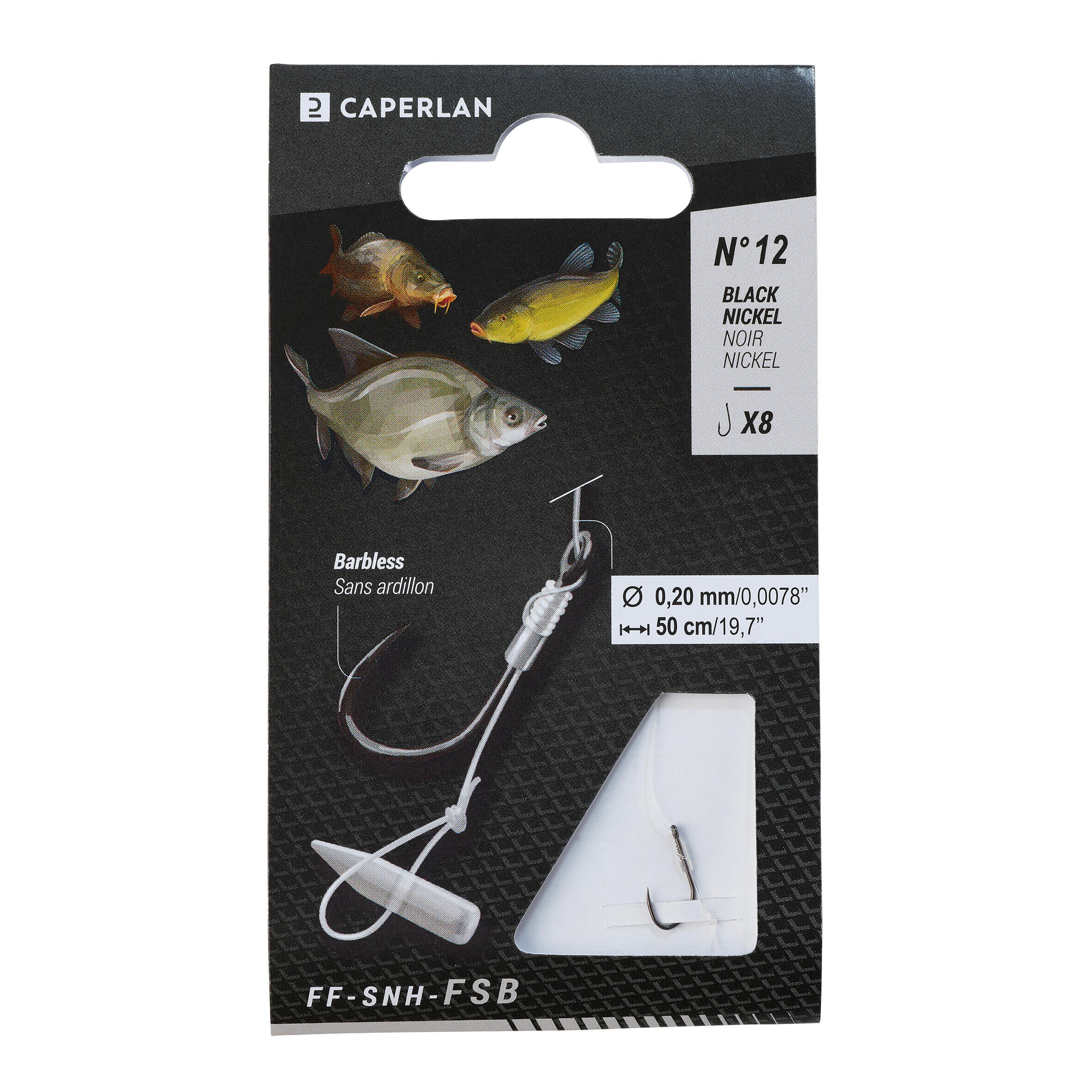 CAPERLAN Fishing Leader with Bait Stop for feeder fishing FF - SNH - FSB