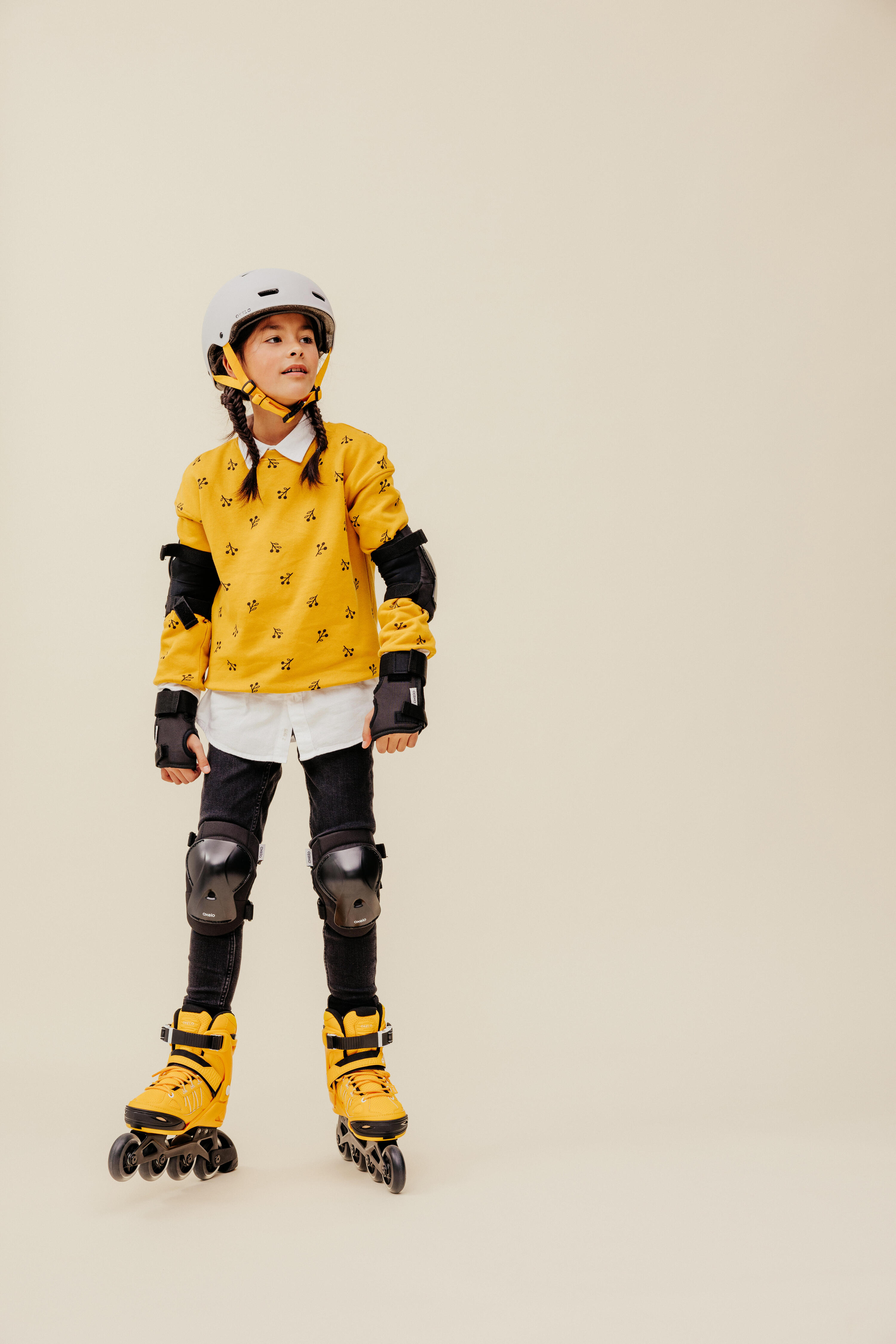 Kids' Inline Fitness Skates Fit 5 Jr - Yellow 11/14