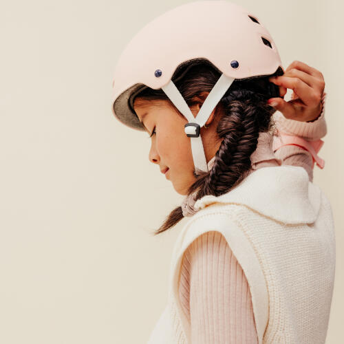 casque rose réglable adulte et enfant