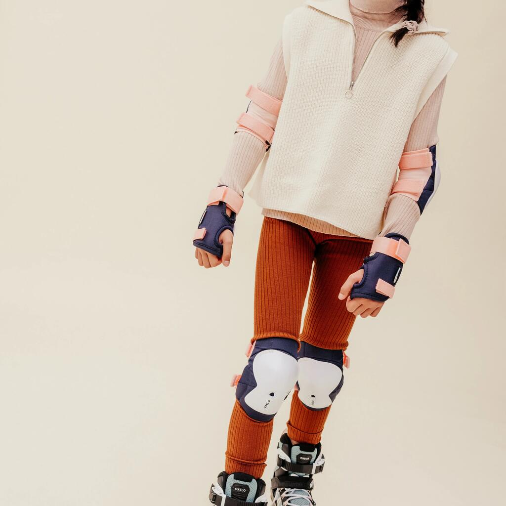 Roller fitness enfant FIT 5 JR BLEU BLANC
