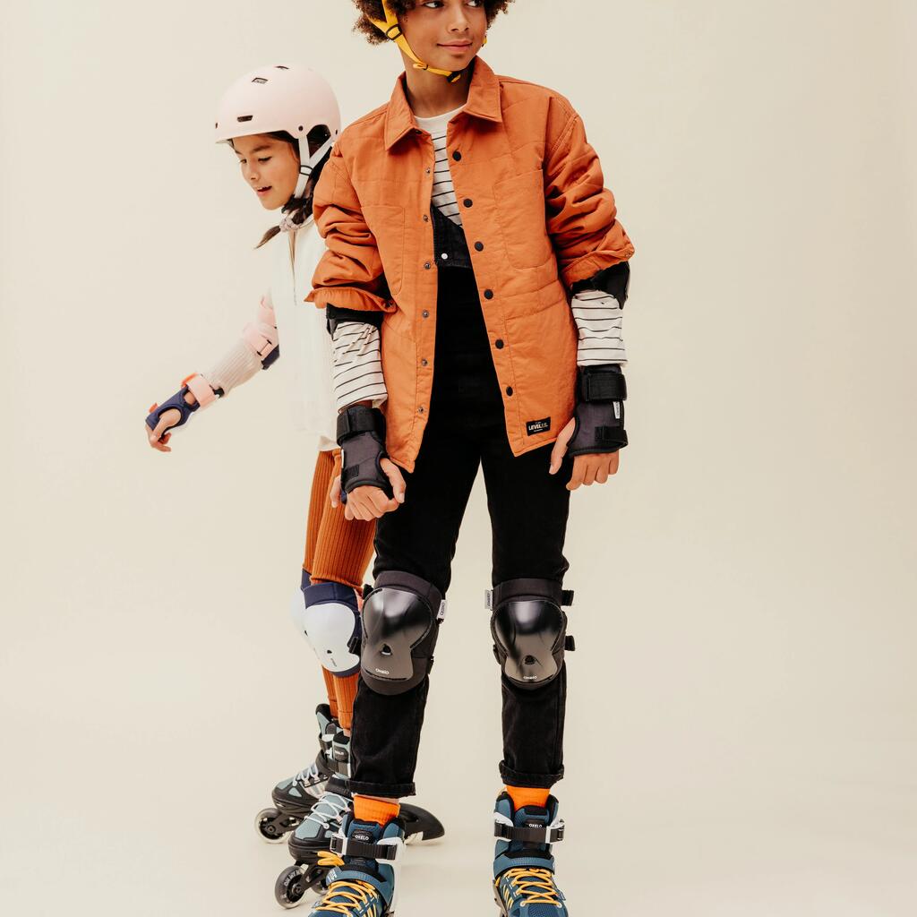 Roller fitness enfant FIT 5 JR BLEU BLANC
