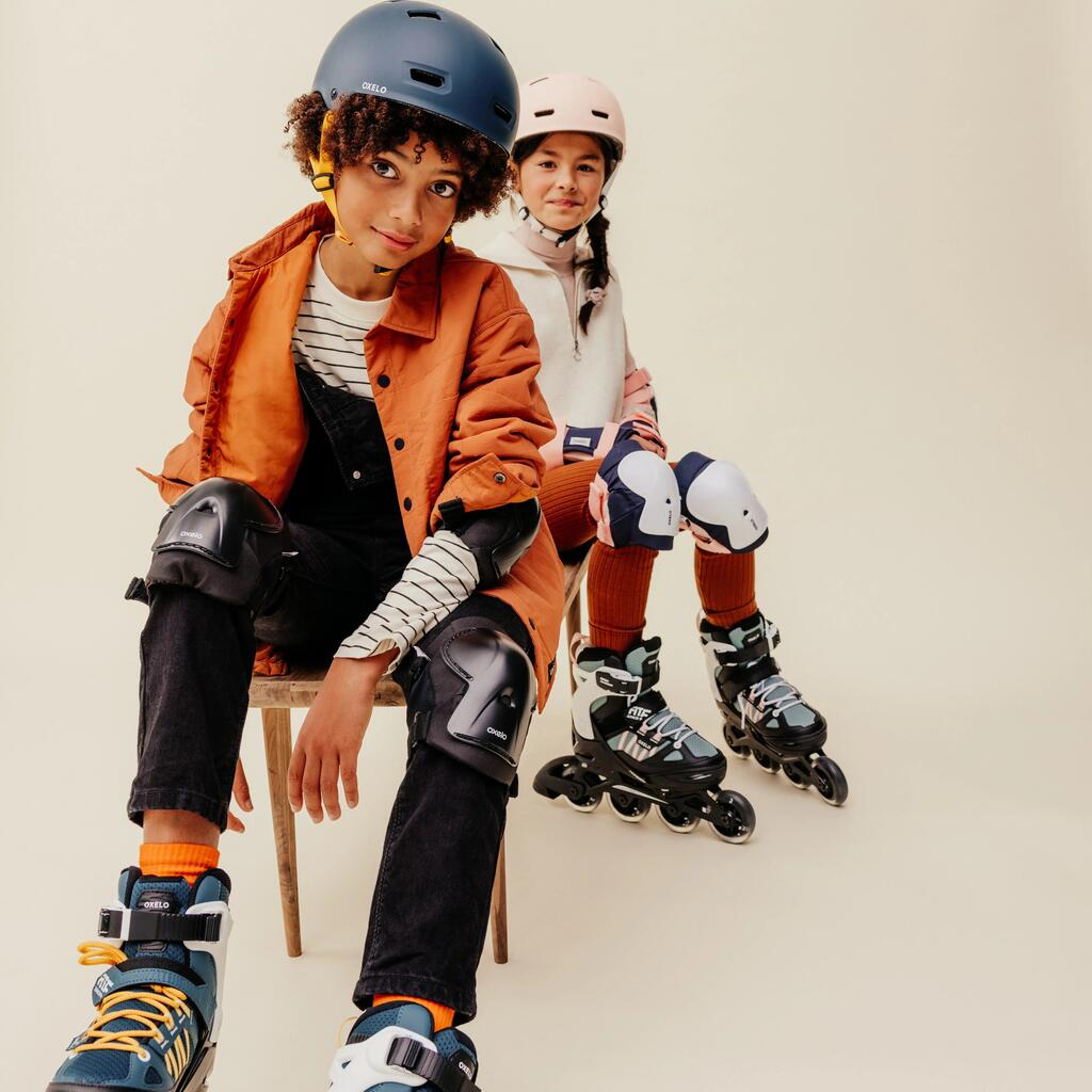 Roller fitness enfant FIT 5 JR BLEU BLANC