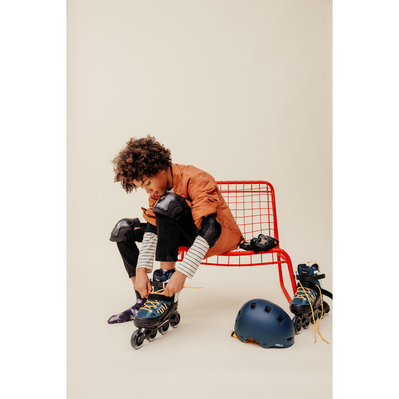 Roller fitness enfant FIT 5 Jr racing bleu