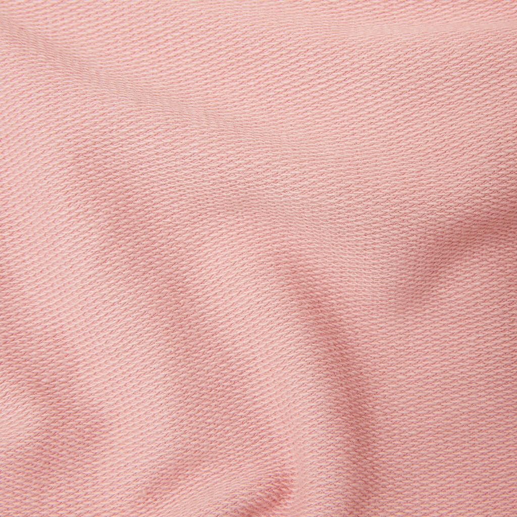 Kids' Crew Neck French Terry Cotton Sweatshirt - Basic Pink