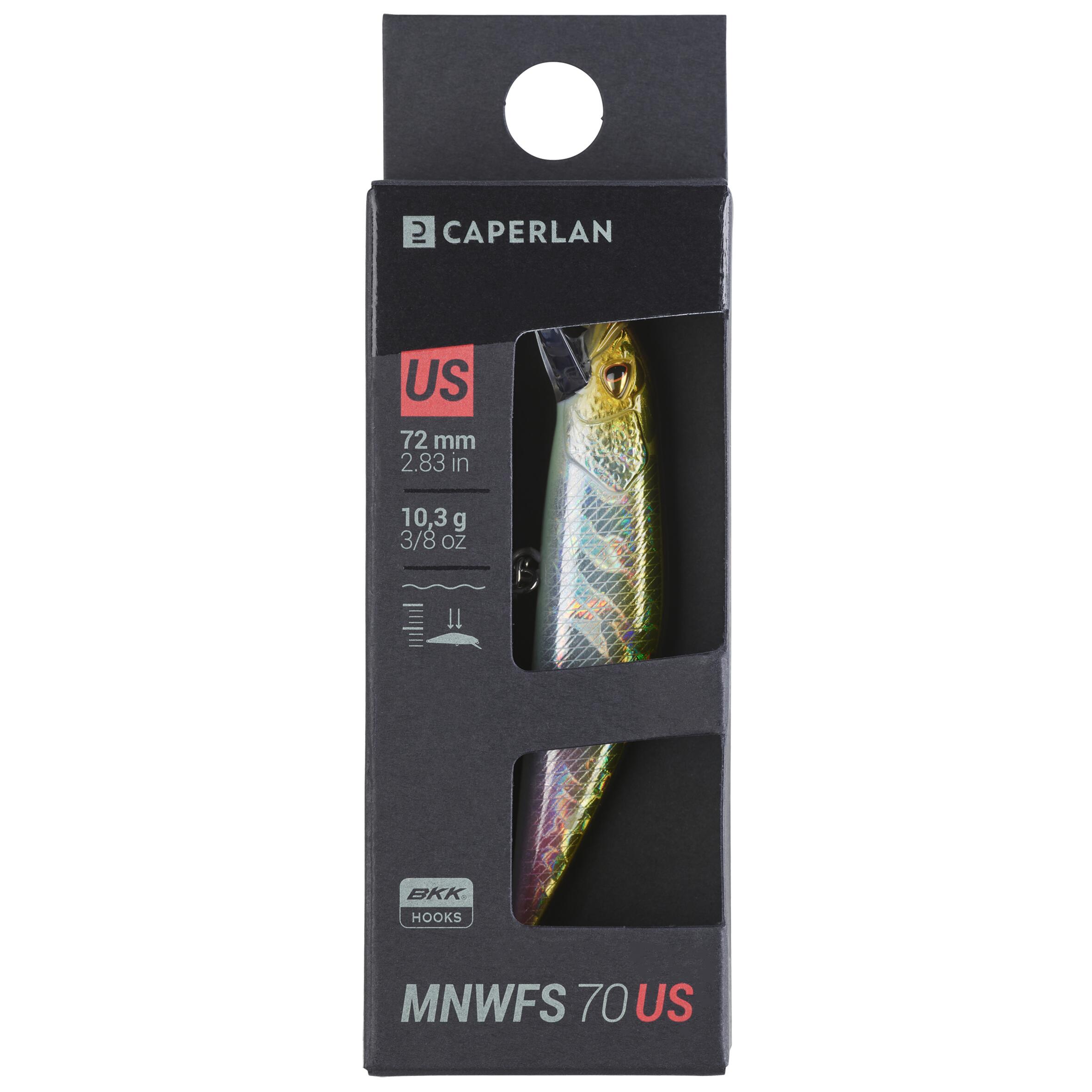 MINNOW HARD LURE FOR TROUT WXM MNWFS 70 US - GREEN BACK 4/4