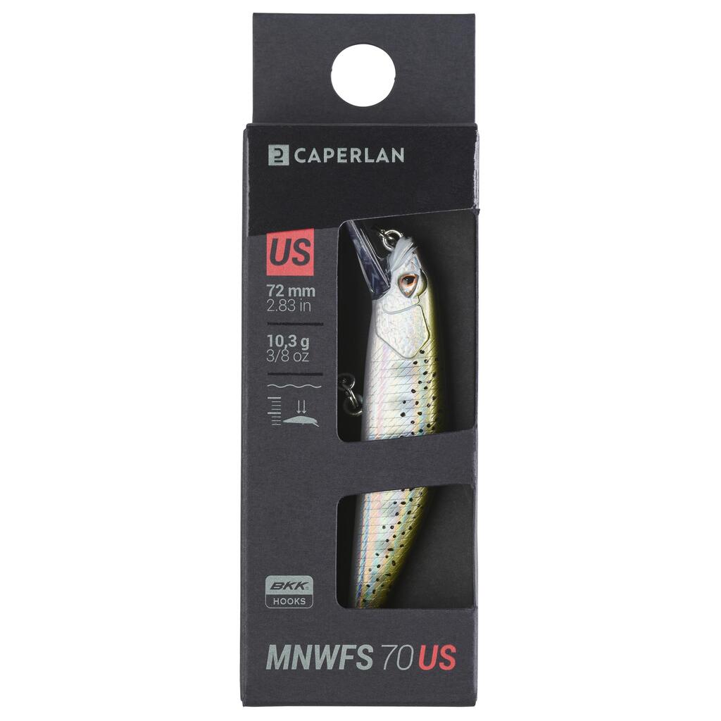 Neon žuti vobler za ribolov pastrmke MINNOW WXM MNWFS 70 US