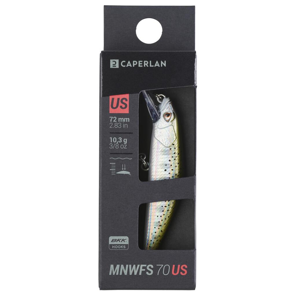 Wobler Pstruh Minnow WXM MNWFS 70 US žltý fluorescenčný