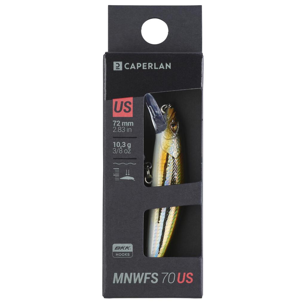 ВОБЛЕР ЗА ПЪСТЪРВА MINNOW WXM  MNWFS 70 US, ЖЪЛТО ЕЛЕКТРИК